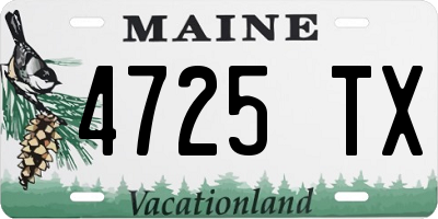 ME license plate 4725TX