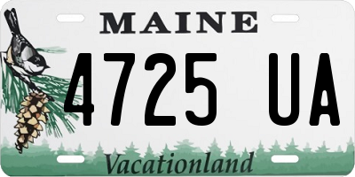 ME license plate 4725UA