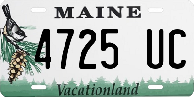 ME license plate 4725UC