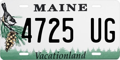 ME license plate 4725UG