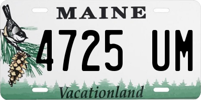 ME license plate 4725UM