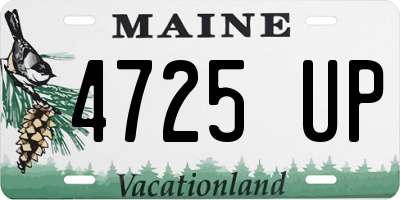ME license plate 4725UP