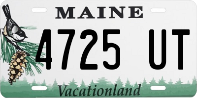 ME license plate 4725UT