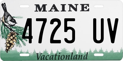 ME license plate 4725UV