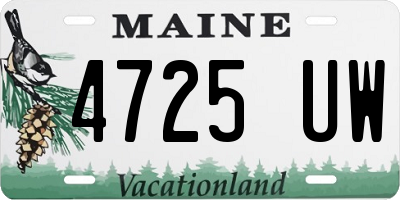 ME license plate 4725UW