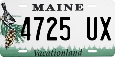 ME license plate 4725UX