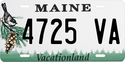 ME license plate 4725VA