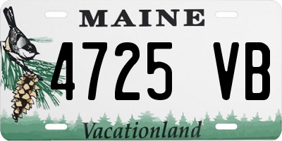 ME license plate 4725VB