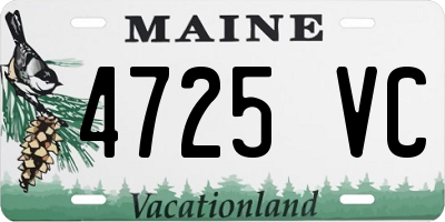 ME license plate 4725VC