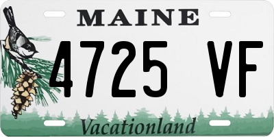 ME license plate 4725VF