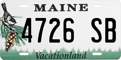 ME license plate 4726SB