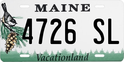 ME license plate 4726SL