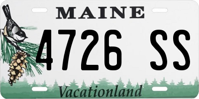 ME license plate 4726SS