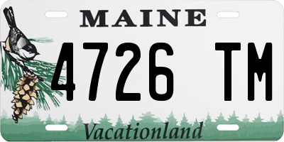 ME license plate 4726TM