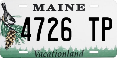 ME license plate 4726TP