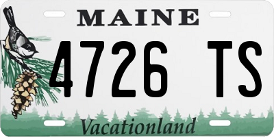 ME license plate 4726TS
