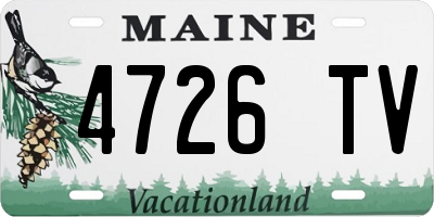 ME license plate 4726TV