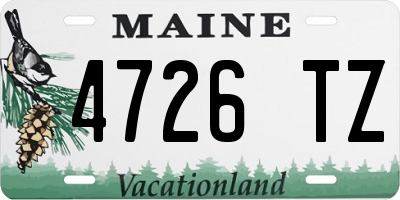 ME license plate 4726TZ