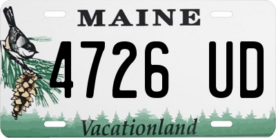 ME license plate 4726UD