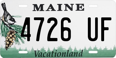 ME license plate 4726UF