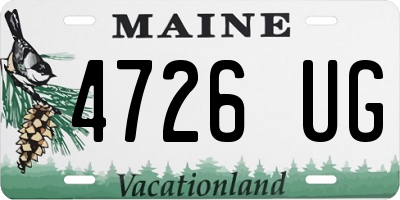 ME license plate 4726UG