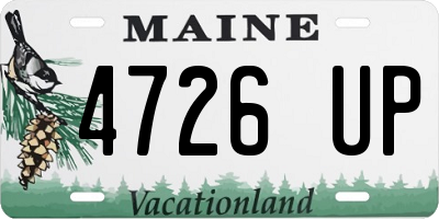 ME license plate 4726UP