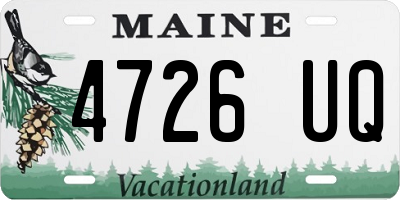 ME license plate 4726UQ