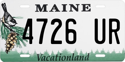 ME license plate 4726UR