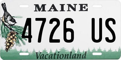 ME license plate 4726US