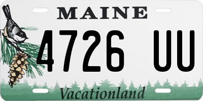 ME license plate 4726UU