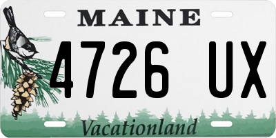 ME license plate 4726UX