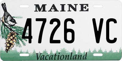 ME license plate 4726VC