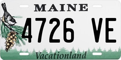 ME license plate 4726VE