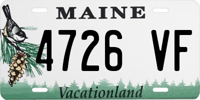 ME license plate 4726VF