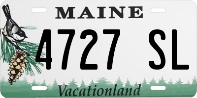 ME license plate 4727SL