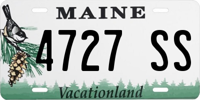 ME license plate 4727SS