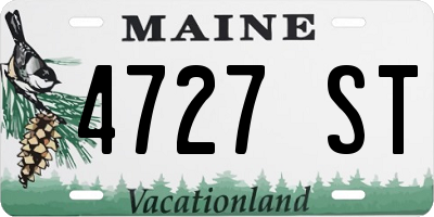 ME license plate 4727ST