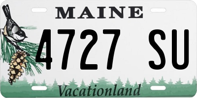 ME license plate 4727SU