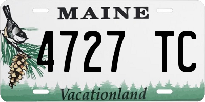 ME license plate 4727TC