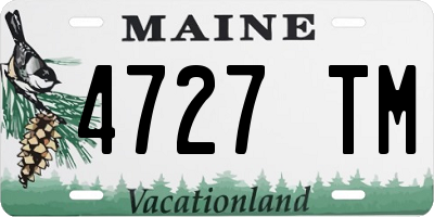 ME license plate 4727TM