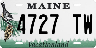 ME license plate 4727TW