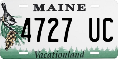 ME license plate 4727UC