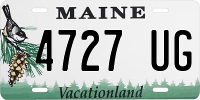 ME license plate 4727UG