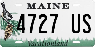 ME license plate 4727US
