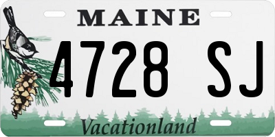 ME license plate 4728SJ