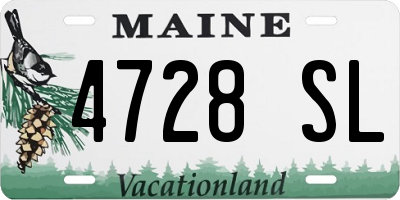 ME license plate 4728SL