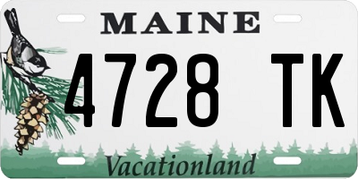 ME license plate 4728TK