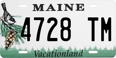 ME license plate 4728TM