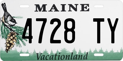 ME license plate 4728TY