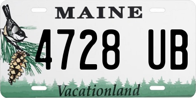 ME license plate 4728UB